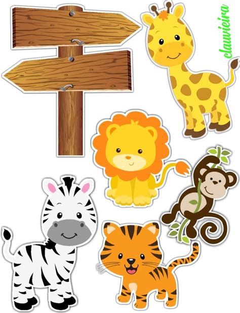 Pin de Claudia Vieira en topper variados | Cumpleaños de animales, Safari cumpleaños, Fiesta de ...