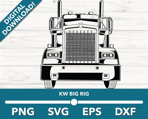 Semi Truck Front Big Rig Heavy Duty Equipment SVG Clipart - Etsy Sweden