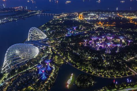 View from Marina Bay SkyPark Observation Deck, Singapore : r/travel