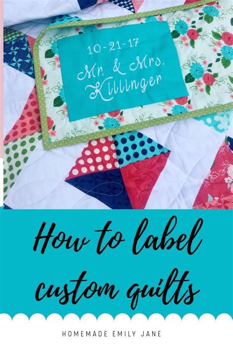 how to label custom quilts with the text, how to label custom quilts