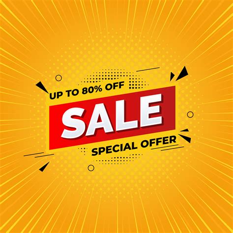 special offer sale banner background with yellow background 11419494 Vector Art at Vecteezy