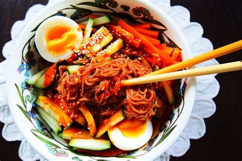 Bibim-naengmyeon - Cold Spicy Noodles - Korean Kitchen