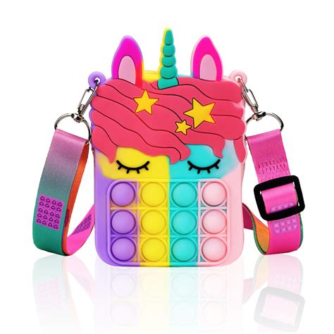 Buy Civan Small Pop Purse, Unicorn Pop Purse for Girl and Women Pop Bag ...