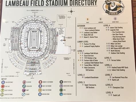 Green Bay Packers Stadium Map - Seating-Chart.net