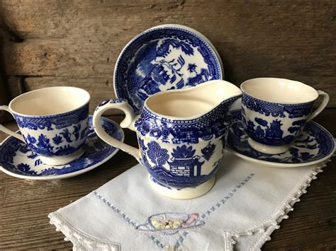 Vintage Blue Willow China Tea Set Ironstone Japan Tea Cup | Etsy