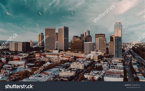 Los Angeles Drone View Downtown Skyline Stock Photo 1944488332 ...