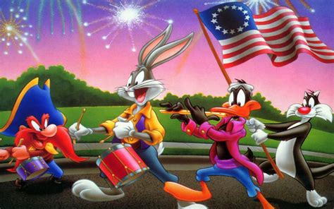 Cartoon Looney Tunes 4th Of July Yosemite Sam Bugs Bunny Daffy Duck ...