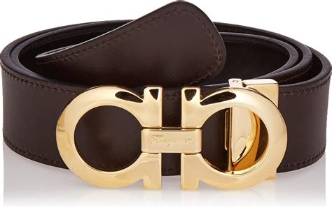 Salvatore Ferragamo Men's Reversible/Adjustable Belt-675542, Nero/Hickory, 32 at Amazon Men’s ...