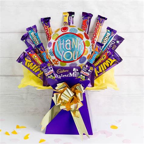 The Thank You Balloon Deluxe Cadburys Chocolate Bouquet | Funky Hampers