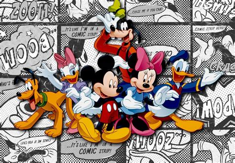 Disney XL Photo Wallpaper Mural Mickey Mouse Goofy Pluto