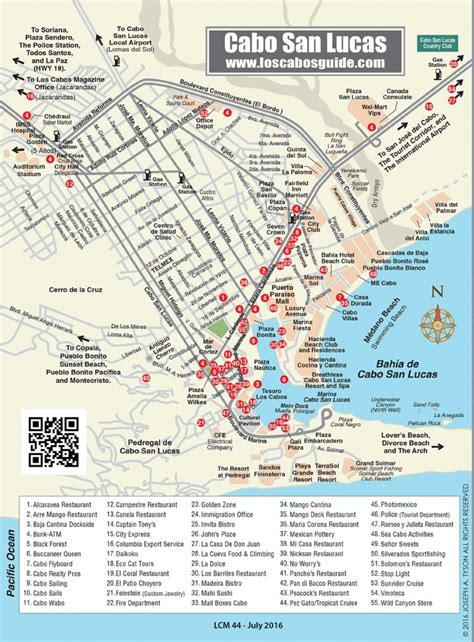 Cabo San Lucas Map - Los Cabos Guide - Printable Map Of San Jose - Free ...