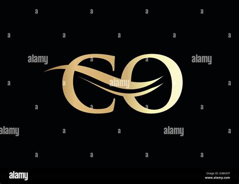 Initial Gold CO letter logo design with modern trendy. CO logo design Stock Vector Image & Art ...