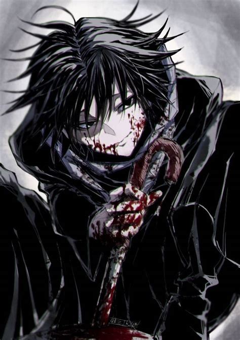 Download Bloody Boy Edgy Anime Pfp Wallpaper | Wallpapers.com