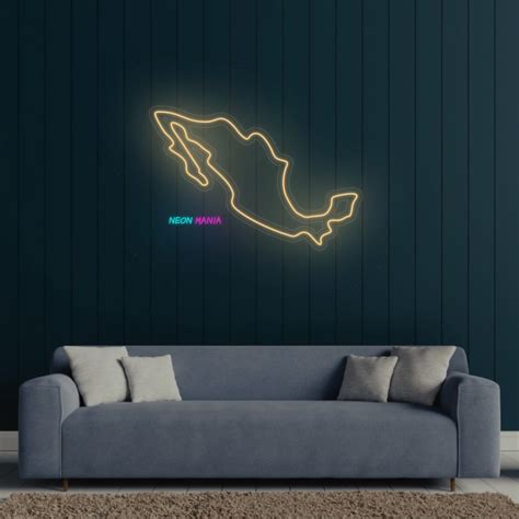 Mexico Map Neon Sign United Mexican States Led Neon Custom - Etsy