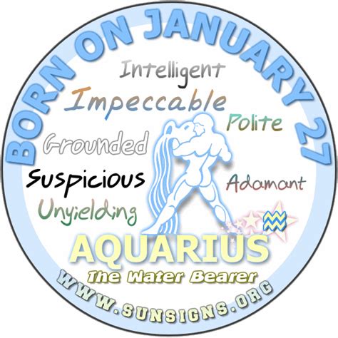 January 27 Zodiac Horoscope Birthday Personality - SunSigns.Org