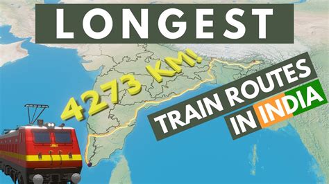 TOP 10 LONGEST Train Routes in INDIA | 3D Map - YouTube