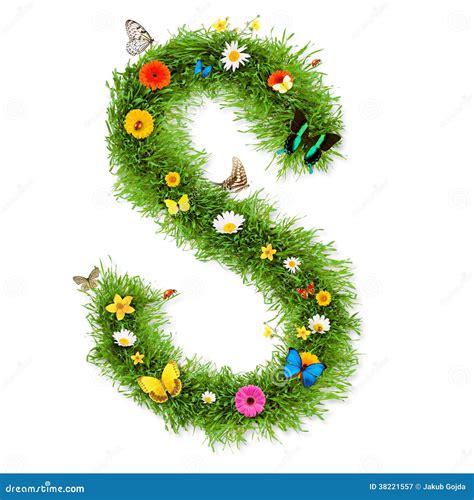 Spring letter S stock illustration. Illustration of sign - 38221557