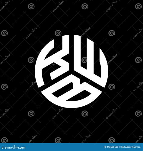 KWB Letter Logo Design on Black Background. KWB Creative Initials Letter Logo Concept Stock ...