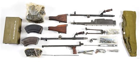 Lot Detail - BRITISH BREN MACHINE GUN PARTS KIT WITH SPARE BARREL AND ...