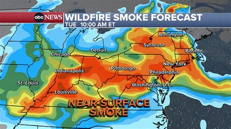 Canadian wildfire smoke returns to parts of the Midwest and Northeast - ABC News