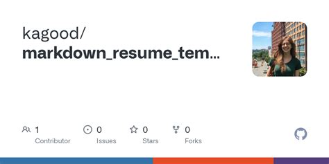 GitHub - kagood/markdown_resume_template