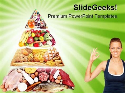 Food Pyramid Health PowerPoint Templates And PowerPoint Backgrounds 0411