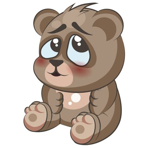 Cuddlebug Teddy Bear Emoji -Stickers by Sumair Jawaid