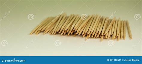 Wooden toothpicks stock image. Image of white, food - 131913511