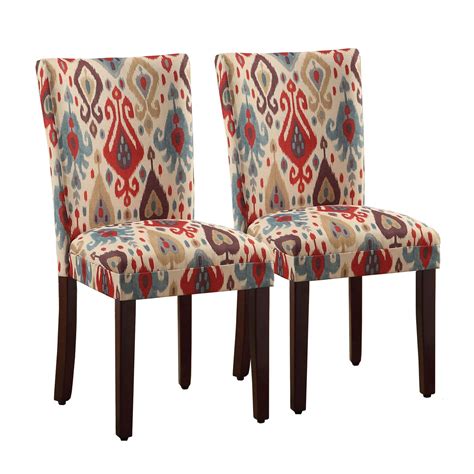 HomePop Parsons Upholstered Accent Dining Chair, Set of 2, Sienna ...