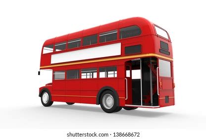 Red Double Decker Bus Isolated On Stock Illustration 138668672 ...