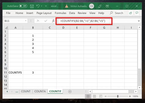 Counting Functions In Excel Count Counta Countif Countifs In 2021 - www ...