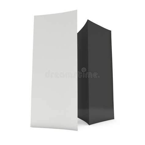 Blank Paper Tent Card. 3d Render. Stock Illustration - Illustration of ...