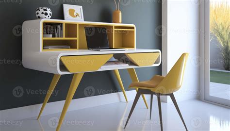 Modern and Minimalist Desk A Clean and Efficient Workspace 22396412 Stock Photo at Vecteezy