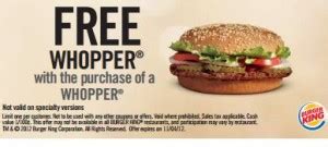 Burger King Coupons: Buy One Get One FREE Whopper & more