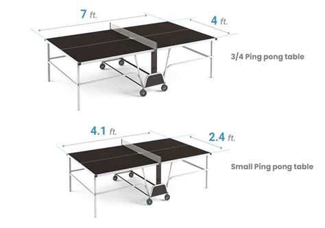 Ping Pong Table Dimensions (Regulation & Home Sizes)