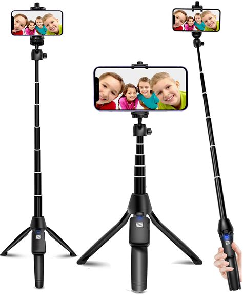 Selfie Stick, 40 inch Extendable Selfie Stick Tripod,Phone Tripod with Wireless Remote Shutter ...