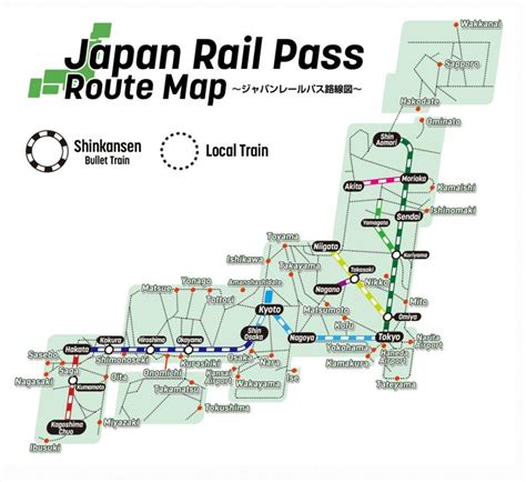 Jr pass japan map - Jr pass map japan (Eastern Asia - Asia)