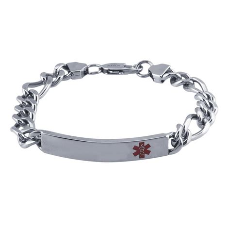 Stainless Steel Medical Alert ID Bracelet