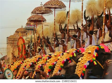 One Biggest Festival Kerala Thrissur Pooram Stock Photo (Edit Now ...