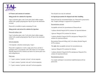 Parecoxib Sodium for Injection Taj Pharma SmPC | PPT