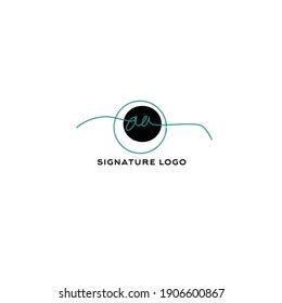 Aa White Background Handwritten Logo Stock Vector (Royalty Free ...