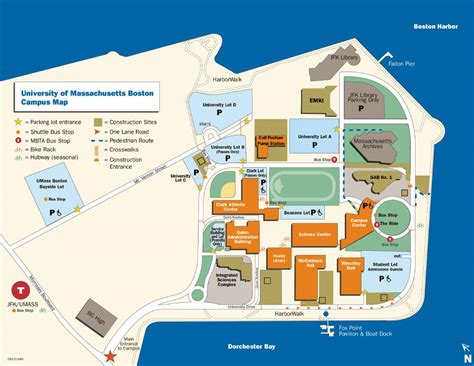 Umass Boston map - Umass Boston campus map (United States of America)