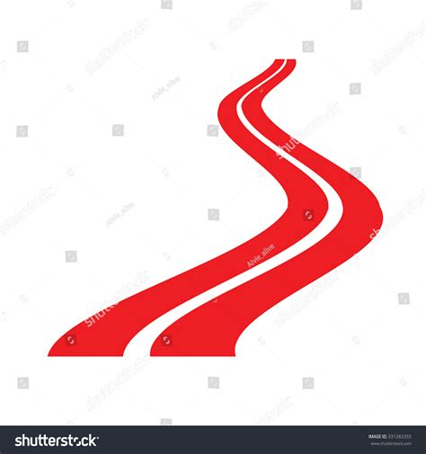 Road Vector Illustration Winding Road Silhouette Stock Vector 331282355 - Shutterstock