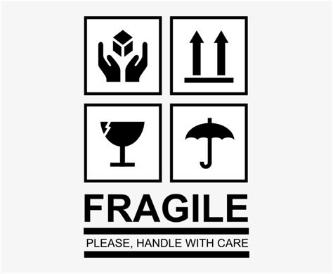 √完了しました！ fragile handle with care stickers black and white 105042 ...