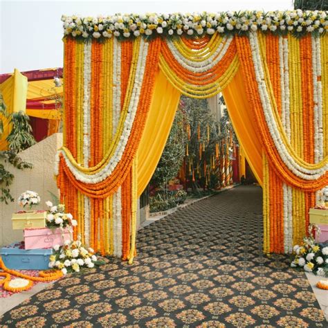 Cinematic Destination Wedding Photographer in Chandigarh - Flower Dacoration Wedding Gate, Dream ...