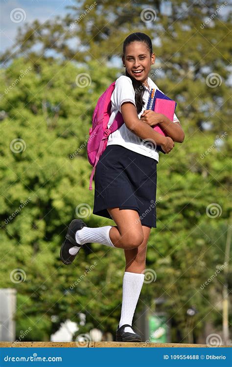 Catholic School Girl Having Fun Wearing School Uniform Stock Photo ...