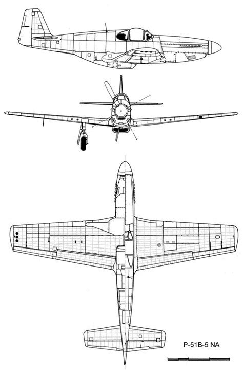 Looking for technical drawings of P-51 B mustang. | Technical drawing ...