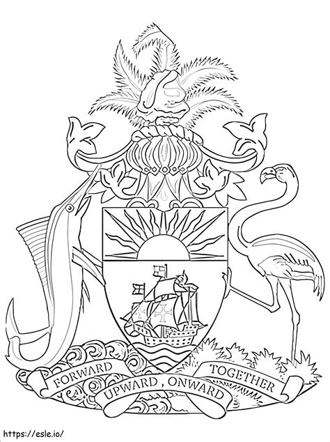 Coat Of Arms Of Bahamas coloring page