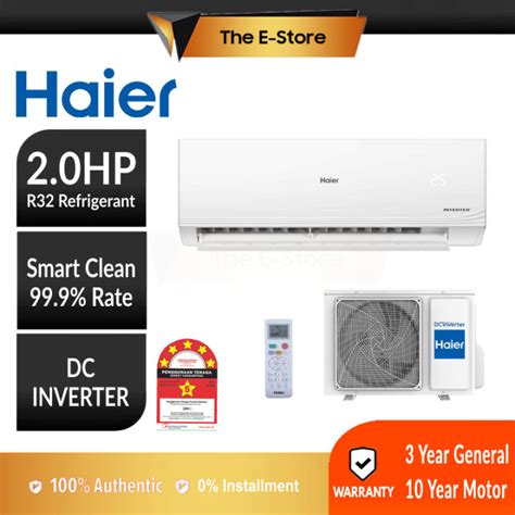 (New) Haier 2.0HP R32 DC INVERTER Air Conditioner | HSU-19VQB22 (AirCond Air Cond Penghawa ...