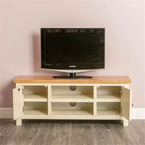 Farrow Cream 2 cupboard large TV stand unit by Roseland Furniture Cream ...